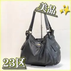 23区 オールレザーバッグ 黒 Y2K Leather Shoulder Bagのサムネイル
