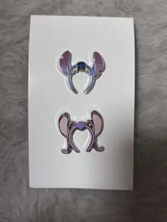 Disney Stitch カチューシャ ピンバッジ 2個セットのサムネイル