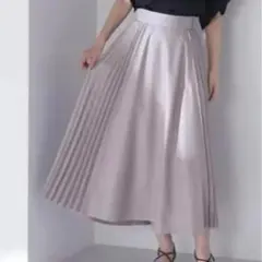 ナチュラルビューティーベーシック　サイドプリーツフレアスカート