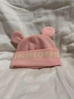 MIKIHOUSE ピンク 耳付きベビー帽子 FREE