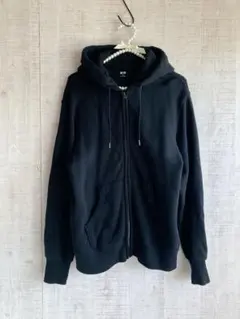 UNIQLO フルジップパーカー　ブラック　M 〈T562〉