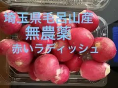 埼玉県毛呂山産無農薬赤いラディッシュ400グラムのサムネイル