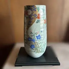 花瓶 陶器 菊・桔梗柄 インテリアのサムネイル