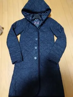 ラベンハム ダークグレー ウールキルティングコート