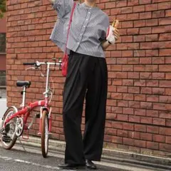 タックパンツ ワイドパンツ