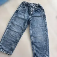 GU◼️デニムワイドパンツ 130