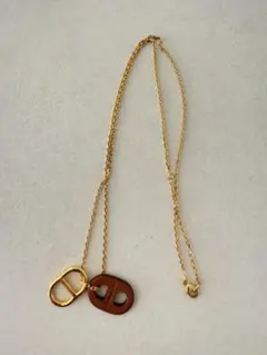 HERMES エルメス オーマイヨン ネックレス ゴールド ブラウン - メルカリ