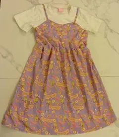 ラプンツェル キャミソール風　Tシャツワンピース 130cm