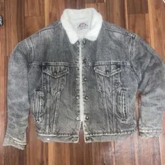 90s USA製 Levi’s ボアデニムジャケット ブラックフェード527刻印