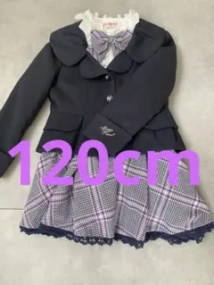 メゾピアノ　入学式　卒園　120　フォーマル　スーツ　セットアップ　4点セット