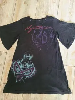 ヒスミニ110半袖エアーブラシミニちゃん黒ワンピース