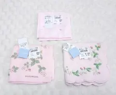 新品タグ付き WEDGWOOD ハンカチ 3枚セット ピンク