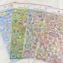 セリア GAIA Sticker Selection シール 4枚 ゆめかわ