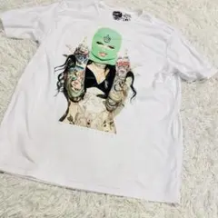 大きいサイズ　イーワンシンジケート Tシャツ ホワイト白 派手　y2k