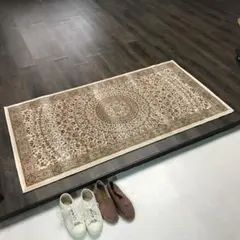 高級 玄関マット 100万ノット ペルシャ柄 80x150cm ③