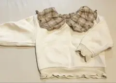 チェック襟オーガニックトレーナー