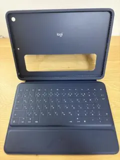 logi キーボードケース ダークブルー　iPad9世代対応