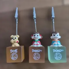 不二家 ペコちゃん ポコちゃん ドッグ メモスタンド 3種セットのサムネイル