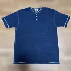 サムライジーンズ　インディゴ　ヘンリーネックTシャツのサムネイル