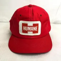 【USA帽子】HUMANE ワッペン 刺繍 ビンテージ トラッカーキャップ 赤のサムネイル