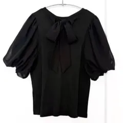 バルーンスリーブトップス ブラックのサムネイル