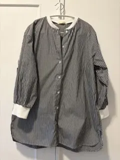 SHOO・LA・RUE ストライプ柄 シャツブラウス