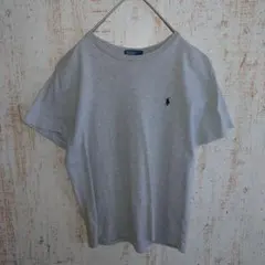 ポロ　ラルフローレン　半袖Ｔシャツ　グレー　灰色　ワンポイント　ロゴ　キッズ