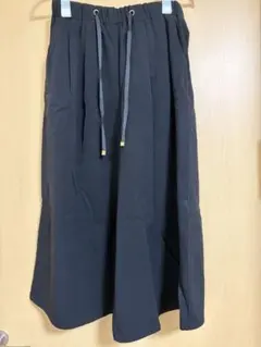 ワイドパンツ ネイビー ウエストゴム Mサイズ