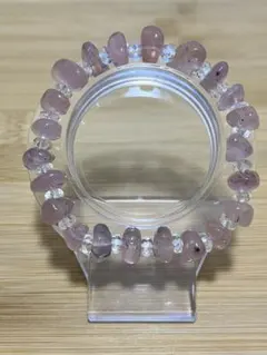 92.アメジストとクリスタルのブレスレット