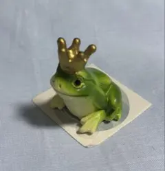 フジサキ　王冠 カエル　アマガエル　置物