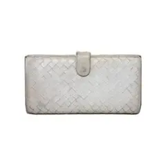 BOTTEGA VENETA イントレチャート 長財布 ホワイト
