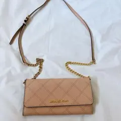 MICHAEL KORS チェーンウォレット ショルダーバッグ　ベージュ　美品