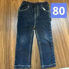 petit main ダークブルーデニムパンツ　80センチ