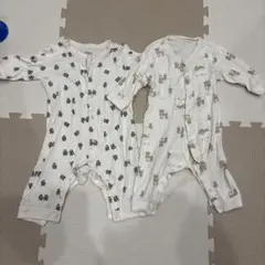 動物柄コットンベビー肌着（長袖）