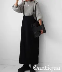 完売品 antiqua（アンティカ）後ろ姿も抜かりなく！サロペットスカート
