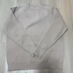 ベージュ ラグランスリーブ ニット