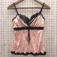 ロマンティック グランジ ダークコケット古着 JAYRO Whiteサテンキャミのサムネイル