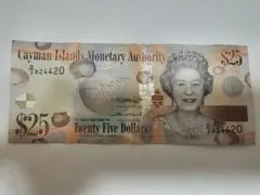 非常にレアなケイマン諸島記念25ドル 2022 2023 UNC エリザベス2世