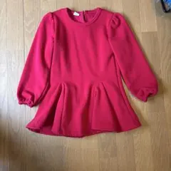 赤いリボン付きワンピース 130サイズ