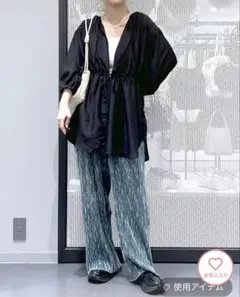 レプシィム　着回し5分袖ブラウス《2点セット》　ブラック　2025ss 晩夏