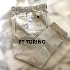 【美品】PT TORINOEVO FIT ベージュ チノパン ダブル 48