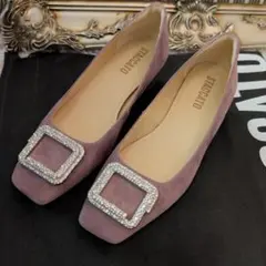 STACCATO ビジューパンプス パープル 24.5cmのサムネイル
