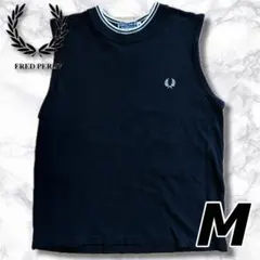 FRED PERRY フレッドペリー ブラック ベスト M コットン100%