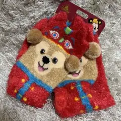 【新品】　上海ディズニー　ダッフィー　靴下　モコモコ靴下
