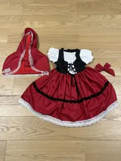 赤ずきん風ドレス　100〜110cm