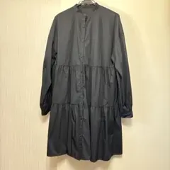 GU シャツワンピース　黒　ブラック　インパン付