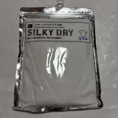 ユニクロ シルキードライ Vネック 半袖　メンズL ホワイト