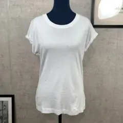 Costco Tシャツ カットソー 半袖 S ホワイト 無地 伸縮性有のサムネイル