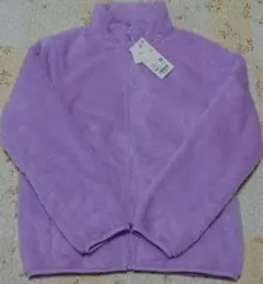 ユニクロ　フリース　150　薄紫　パープル　ラベンダー　新品
