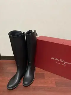 未使用　フェラガモ　レインブーツ　長靴 FERRAGAMO - 未使用 フェラガモ ヴァラ レインブーツの通販 by